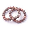 Natural Leopard Skin Jasper Beads Stretch Bracelets BJEW-F380-01-B12-1