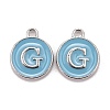 Platinum Plated Alloy Enamel Charms LS-ENAM-S118-04G-P-1