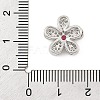 Brass Micro Pave Cubic Zirconia Slide Charms ZIRC-I068-19P-4