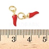 Brass Enamel Charms KK-C110-18A-G-3