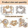 4Pcs 2 Colors Glass Rhinestone Shoe Decoration FIND-GO0002-28-2