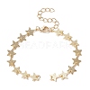 Brass Star Link Chain Bracelet Making AJEW-JB01150-01-1