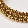 Electroplate Non-magnetic Synthetic Hematite Beads Strands G-J169B-3mm-04-3