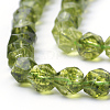 Synthetic Peridot Beads Strands X-G-S149-35-6mm-2