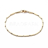 Ion Plating(IP) Unisex 201 Stainless Steel Bar Link Chain Bracelets BJEW-L637-42A-G-1