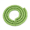 Opaque Spray Painted Glass Beads GLAA-ZX008-4mm-18B-2