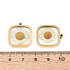 304 Stainless Steel Epoxy Resin Pendants STAS-T072-35-4