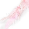 Woven Web/Net with Feather Hanging Ornaments HJEW-G025-03B-3