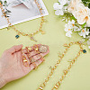 3Pcs Clover Key Star Charm Aluminum Cable Chain Bag Decorative Chains HJEW-NB00279-3