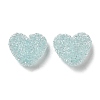 Drusy Heart Resin Rhinestone Beads X-RESI-C038-01-2