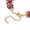 Gemstone Heart Beaded Bracelet for Women BJEW-JB08697-7