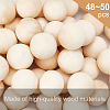 Natural Wooden Round Ball WOOD-PH0008-93-25mm-4