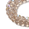 Electroplate Transparent Glass Beads Strands EGLA-A035-T4mm-L22-3