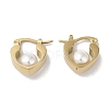 304 Stainless Steel ABS Imitation Pearl Hoop Earrings for Women EJEW-Z303-21G-1