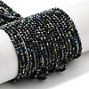 Electroplate Glass Beads Strands GLAA-H021-01A-HP09-1