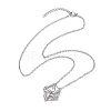 Crystal Stone Cage Pendant Necklaces NJEW-JN04757-01-1