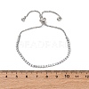 Brass Cubic Zirconia Bolo Tennis Bracelets BJEW-P232-01P-03-4