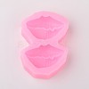 Lip Design DIY Food Grade Silicone Molds AJEW-L054-76-1