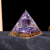 Resin Orgonite Pyramid Display Decorations G-PW0004-55I-1