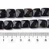 Dyed & Heated Natural Black Agate Beads Strands G-K359-B13-01-5