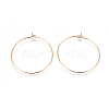 304 Stainless Steel Hoop Earrings Findings STAS-I120-60D-G-1