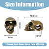 SUPERFINDINGS 30Pcs 2 Colors Zinc Alloy Skull European Beads FIND-FH0008-77-9