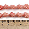 Synthetic Coral Dyed Carved Beads Strands SHEL-D001-B02-4