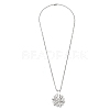 Zinc Alloy with Rhinestone Pendant Necklaces NJEW-M211-15P-01-5