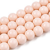 Opaque Solid Color Glass Beads Strands X-GLAA-T032-P10mm-09-1