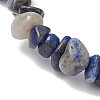 Natural Lapis Lazuli Chip Beaded Stretch Bracelets BJEW-JB11133-11-4