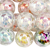 20Pcs UV Plating Acrylic Printed Beads TACR-SC0001-46A-6