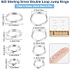 20Pcs 4 Styles 925 Sterling Silver Split Jump Rings STER-BBC0006-57-2