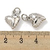 Rack Plating Brass Micro Pave Clear Cubic Zirconia Charms KK-E114-12P-3