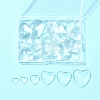 48Pcs 6 Styles Transparent Heart Glass Cabochons GGLA-FS0001-07-7