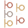 5Pcs Flat Round Brass Toggle Clasps KK-TADJ0001-23-1