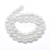 Electroplated Natural Agate Beads Strands G-O164-01B-6mm-2