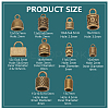 120Pcs 10 Styles Tibetan Style Alloy Cord Ends TIBE-PH0002-20-2