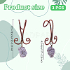 3Pcs Nuggets Natural Amethyst & Rose Quartz & Quartz Crystal Flowerpot Decoration HJEW-OC00088-2