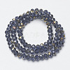 Electroplate Transparent Glass Beads Strands EGLA-A034-T4mm-H06-2