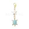 Alloy Enamel Turtle Pendant Decoration HJEW-JM04356-4
