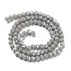 Opaque Solid Color Electroplate Glass Beads Strands EGLA-A039-P4mm-A14-2