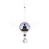 Glass Round Window Hanging Suncatchers HJEW-B006-01A-3