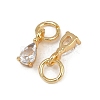 Brass Micro Pave Cubic Zirconia Pendants KK-Z120-05G-04-2