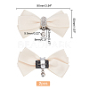 2Pcs Detachable Polyester Bowknot Shoe Decoration AJEW-FG0002-01A-2