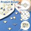 24Pcs 6 Colors Alloy Resin Pendants FIND-CJ0004-96-3