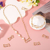 5 Pcs Brass Micro Pave Clear Cubic Zirconia Screw Carabiner Lock Charms KK-TA0003-17-6