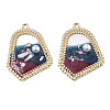 Epoxy Resin Pendants RESI-S381-08B-1