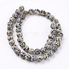 Natural Dalmatian Jasper Stone Bead Strands G-R193-14-8mm-2