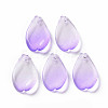 Transparent Spray Painted Glass Pendants GLAA-S190-014A-08-1