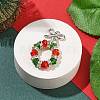 Christmas Theme Glass Pendants PALLOY-TA00163-2